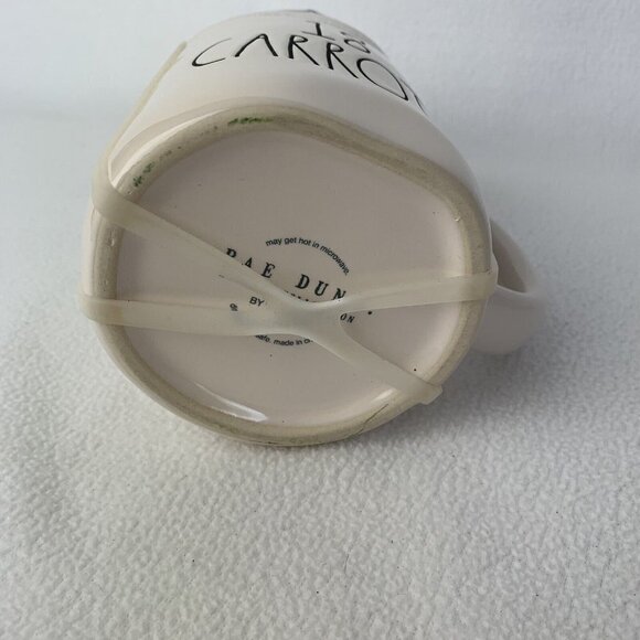 Rae Dunn by Magenta Easter Bunny Rabbit 18”CARROTS" White Mug With Topper - Picture 6 of 8